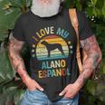 Love My Alano Espanol Or Spanish Bulldog Dog T-Shirt Gifts for Old Men