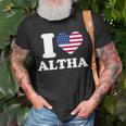 I Love Altha I Heart Altha T-Shirt Gifts for Old Men