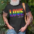 Love Is Love Lgbt Gay Lesbian Pride Colors Lgbtq Ally Unisex T-Shirt Gifts for Old Men