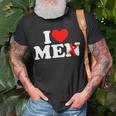 I Love Without The N Heart With N Crossed Out T-Shirt Gifts for Old Men
