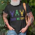 Mardi Gras Outfit Funny Suck Me Dry Crawfish Carnival Party Unisex T-Shirt Gifts for Old Men