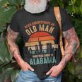 Mb Never Underestimate An Old Man Born In Alabama T-Shirt Gifts for Old Men