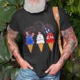 Memorial Day 4Th Of July Holiday Patriotic Ice Cream Cones Unisex T-Shirt Gifts for Old Men