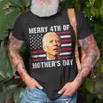 Merry 4Th Of Mothers Day Usa Joe Biden Confused 4Th Of July Usa Funny Gifts Unisex T-Shirt Gifts for Old Men