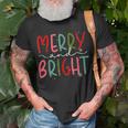 Merry And Bright Christmas Women Girls Kids Toddlers Cute Unisex T-Shirt Gifts for Old Men
