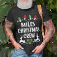 Miles Name Gift Christmas Crew Miles Unisex T-Shirt Gifts for Old Men