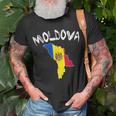 Moldova Moldavian Republika Moldovan National Flags Balkan T-Shirt Gifts for Old Men