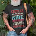 Motorcycle Riding Couples That Ride Together Stay Together Unisex T-Shirt Gifts for Old Men