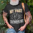 My First Fathers Day Daddy Dad Papa Funny First Fathers Day Unisex T-Shirt Gifts for Old Men