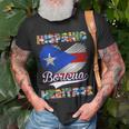 National Hispanic Heritage Month Puerto Rico Flag Boricua T-Shirt Gifts for Old Men