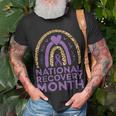 National Recovery Month Warrior Addiction Recovery Awareness T-Shirt Gifts for Old Men