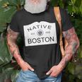 Native Boston Massachusetts Ma City Town New England Mass T-Shirt Gifts for Old Men
