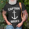 Nautical Captain Bruce Personalized Boat Anchor Unisex T-Shirt Gifts for Old Men