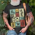 Nazca Lines Peru Geoglyph Monkey Astronaut Spider Retro T-Shirt Gifts for Old Men