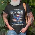 Never Underestimate An Old Man Us Air Force Veteran Vintage Unisex T-Shirt Gifts for Old Men
