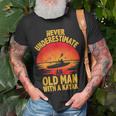 Never Underestimate An Old Man With A Kayak Quote Funny Unisex T-Shirt Gifts for Old Men