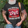 Never Underestimate Love Motivational QuoteUnisex T-Shirt Gifts for Old Men