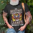 Never Underestimate The Power Of A Grandpa And Veteran Unisex T-Shirt Gifts for Old Men