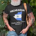 Nicaragua Pride 15 September Independence Nicaraguan Flag T-Shirt Gifts for Old Men