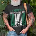 Nigerian Independence Day Vintage Nigerian Flag T-Shirt Gifts for Old Men