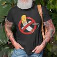 No Smoking Sign Stop Smoking Don't Smoke T-Shirt Gifts for Old Men