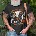 Nobody Puts Gravy In The Corner Thanksgiving T-Shirt Gifts for Old Men