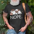 Nope Funny Lazy Cow Nope Not Today Unisex T-Shirt Gifts for Old Men