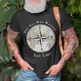 Not All Who Wander Are Lost World Compass Travel T-Shirt Gifts for Old Men