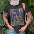 Occult Baba Yaga Russia Horror Gothic Grunge Satan Vintage Russia T-Shirt Gifts for Old Men