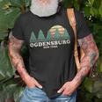Ogdensburg Ny Vintage Throwback Retro 70S T-Shirt Gifts for Old Men