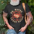 Ok Maybe Today Satan Retro Vintage Halloween Vintage Halloween T-Shirt Gifts for Old Men