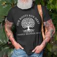 Our Roots Run Deep Family Reunion 2023 Annual Get-Together Unisex T-Shirt Gifts for Old Men
