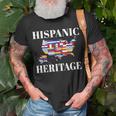 Hispanic Heritage Month All Countries Flag Inspiration Map T-Shirt Gifts for Old Men