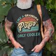 Papo Like A Grandpa Only Cooler Vintage Dad Fathers Day Unisex T-Shirt Gifts for Old Men