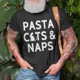 Pasta Cats & Naps Italian Cuisine And Cat Lover Unisex T-Shirt Gifts for Old Men