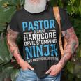 Pastor Because Devil Stomping Ninja Isn't A Job Title T-Shirt Gifts for Old Men