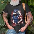 Patriotic Baseball Catcher Vintage American Flag 4Th Of July Unisex T-Shirt Gifts for Old Men