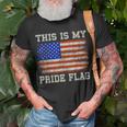 Patriotic This Is My Pride Flag Usa American 4Th Of July Unisex T-Shirt Gifts for Old Men