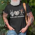 Peace Love Halloween Scary Pumpkin Happy Halloween Skeleton T-Shirt Gifts for Old Men