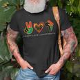 Peace Love Junenth Pride Black Remembering My Ancestors Unisex T-Shirt Gifts for Old Men