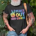 Peace Out 3Rd Grade Graduate Tie Dye Last Day Of School Unisex T-Shirt Gifts for Old Men
