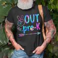 Peace Out Pre K Graduate Tie Dye Happy Last Day Of School Unisex T-Shirt Gifts for Old Men