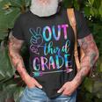 Peace Out Third Grade Graduate Tie Dye Last Day Of School Unisex T-Shirt Gifts for Old Men