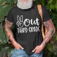 Peace Out Third Grade Last Day Of School 3Rd Grade Unisex T-Shirt Gifts for Old Men