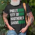 Philly City Of Brotherly Shove American Football Quarterback T-Shirt Gifts for Old Men