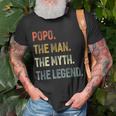 Popo The Man The Myth The Legend Grandpa Father Day Gift Unisex T-Shirt Gifts for Old Men