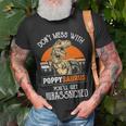 Poppy Grandpa Gift Dont Mess With Poppysaurus Unisex T-Shirt Gifts for Old Men