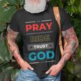 Pray Ride Trust God T-Shirt Gifts for Old Men