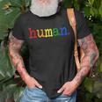 Pride Ally Human Lgbtq Equality Bi Bisexual Trans Queer Gay Unisex T-Shirt Gifts for Old Men