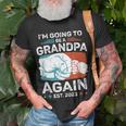 Promoted To Grandpa Again Est 2023 Pregnancy Announcement Unisex T-Shirt Gifts for Old Men
